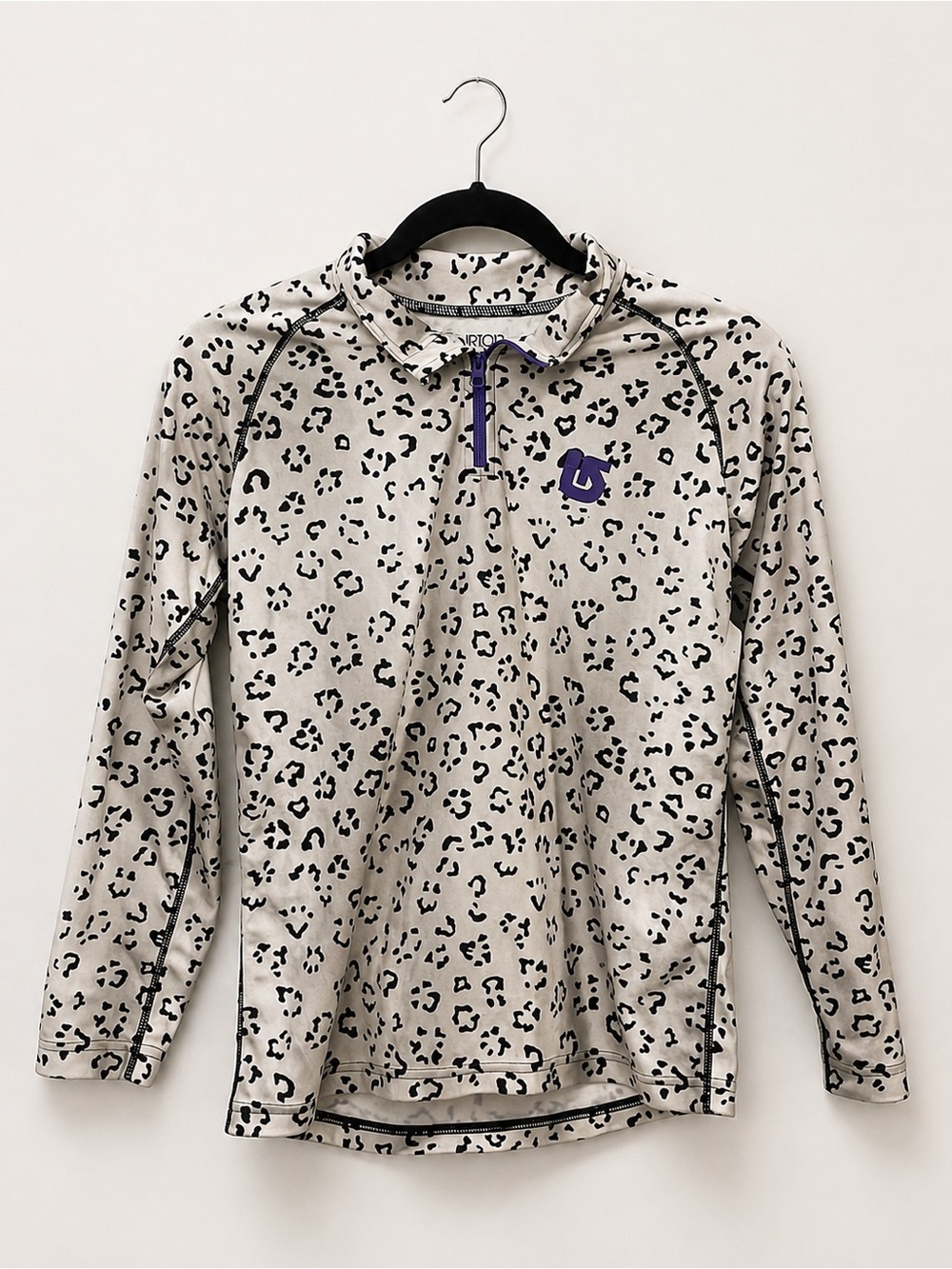 Burton Dryride Women’s Fleece Pullover Medium Leopard Print Quarter Zip